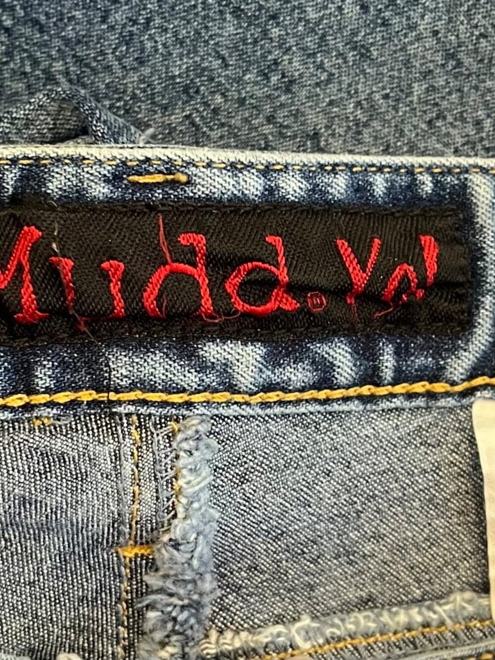 RARE Vintage Y2K Mudd Yo! Side Lace-Up Jeans size 9 - Picture 8 of 14